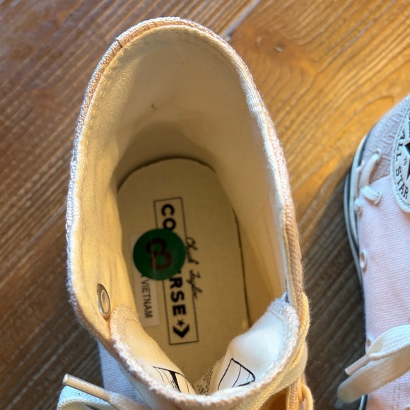 Converse Women's Light Pink High-Top Sneakers - Picture 6 of 6